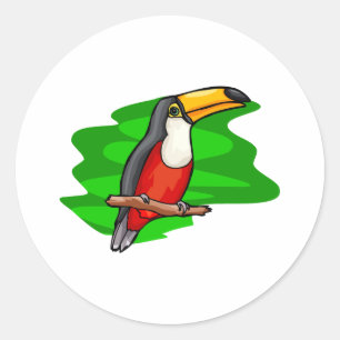 Tobias Toucan Runder Aufkleber