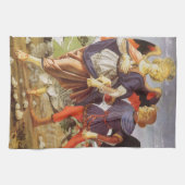 Tobias und der Engel von Andrea del Verrocchio Geschirrtuch (Horizontal)