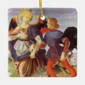 Tobias und der Engel von Andrea del Verrocchio Keramikornament (Vorderseite)