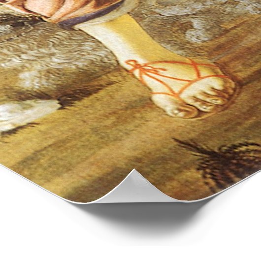 Tobias und der Engel von Andrea del Verrocchio Poster (Ecke)