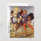 Tobias und der Engel von Andrea del Verrocchio Postkarte (Vorne/Hinten)