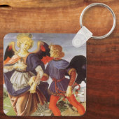 Tobias und der Engel von Andrea del Verrocchio Schlüsselanhänger (Rückseite)