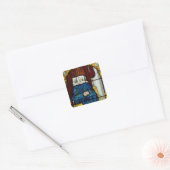 Tobias und Sarah im Bett Quadratischer Aufkleber (Umschlag)