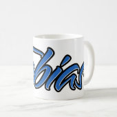 Tobias Vorname Name blue Tasse Kaffeetasse (VorderseiteRechts)