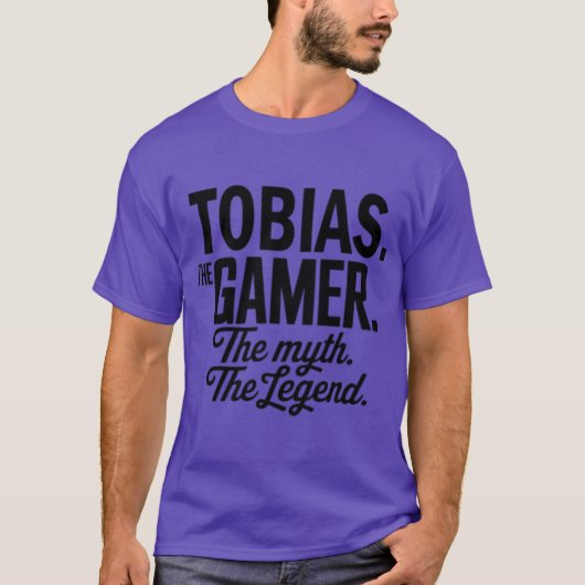 Tobiashe Gamerhe Mythhe Legendobias Name Funny Gam T-Shirt (Vorderseite)