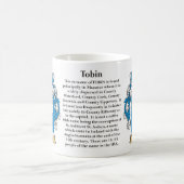 Tobin, der Ursprung, die Bedeutung und das Wappen Kaffeetasse (Mittel)