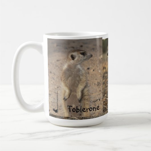 Toblerone Zaphod Schneeflocke Meerkat Tasse (Links)