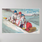 Tobogganing und Verwendung von Keuchhusten Poster (Vorne)