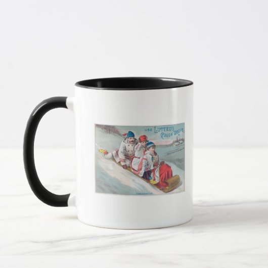 Tobogganing und Verwendung von Keuchhusten Tasse (Links)