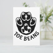 Tobohnen - Schwarze Bohnen Dankeskarte (Stehend Vorderseite)