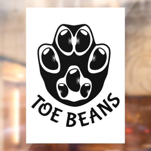 Tobohnen - Schwarze Bohnen Fensteraufkleber (Blatt 2)