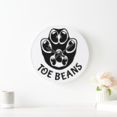 Tobohnen - Schwarze Bohnen Große Wanduhr (Zuhause)