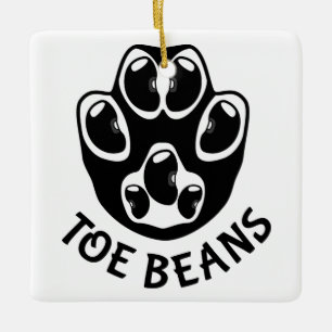 Tobohnen - Schwarze Bohnen Keramikornament