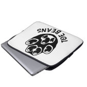 Tobohnen - Schwarze Bohnen Laptopschutzhülle (Vorne Knopf)