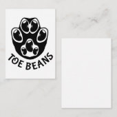 Tobohnen - Schwarze Bohnen Mitteilungskarte (Vorne/Hinten)