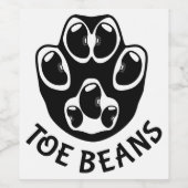 Tobohnen - Schwarze Bohnen Weinetikett (Einzelnes Label)