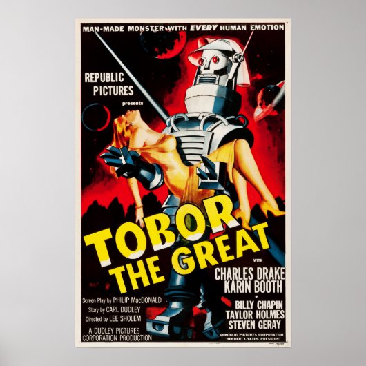 Tobor The Great Sci Fi Robots Retro Movie Poster (Vorne)