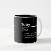 Toby Boy Name Definition Personalized Mug Zweifarbige Tasse (VorderseiteRechts)