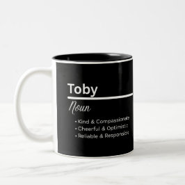 Toby Boy Name Definition Personalized Mug Zweifarbige Tasse