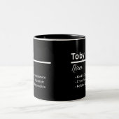 Toby Boy Name Definition Personalized Mug Zweifarbige Tasse (Mittel)