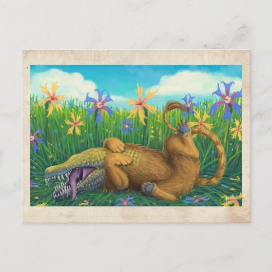 Toby in den Blume - Postkarte (Vorderseite)