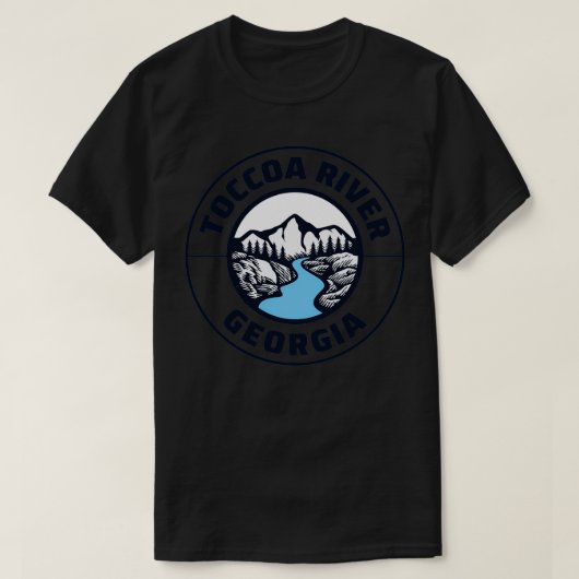 Toccoa River Georgia Staat Lovers Bergwelt T-Shirt (Design vorne)