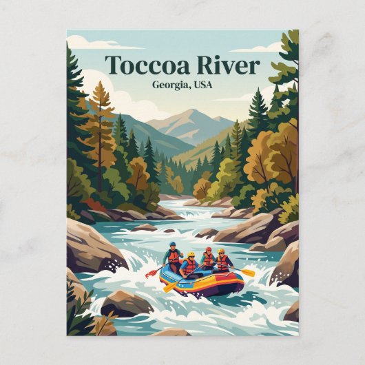 Toccoa River, Georgia, USA Postkarte (Vorderseite)