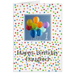 Tochter, 1. Geburtstag bunte Ballons