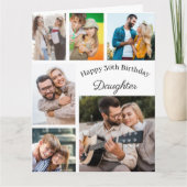 Tochter 6 FotoCollage jedes Alters glücklich Gebur Karte (Vorderseite)