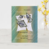 Tochter, Abschluss in der Luft, Glückwunsch Karte (Gelbe Blume)