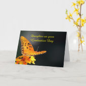 Tochter-Abschluss-Schmetterling Karte (Gelbe Blume)