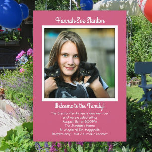 Tochter Adoption Foto-Party-Einladung Einladung