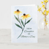 Tochter am zweiten Tag der Blume Karte (Gelbe Blume)