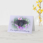 Tochter an ihrem Hochzeitstag Karte (Gelbe Blume)