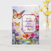 Tochter auf ihrem Geburtstagsgärten - Wildblume Karte (Gelbe Blume)