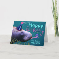 Tochter Birthday Niedlich Manatee im Party