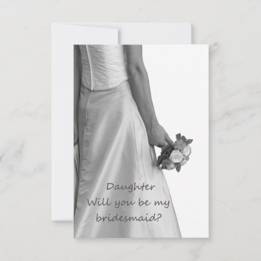 Tochter Bitte sei Bridesmaid Einladung (Vorderseite)