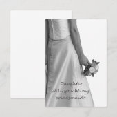 Tochter Bitte sei Bridesmaid Einladung (Vorne/Hinten)