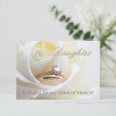 Tochter, bitte sei meine Trauzeugin? Einladung (Stehend Vorderseite)