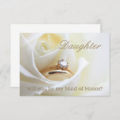 Tochter, bitte sei meine Trauzeugin? Einladung (Vorne/Hinten)