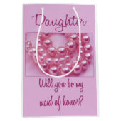 Tochter, bitte sei meine Trauzeugin? Mittlere Geschenktüte (Vorderseite)