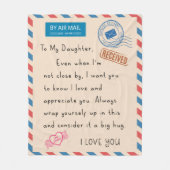 Tochter Blanket Geschenk von Mutter und Vater Fleecedecke (Vorderseite)