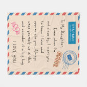 Tochter Blanket Geschenk von Mutter und Vater Fleecedecke (Vorderseite (Horizontal))