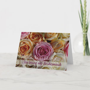 Tochter danken Ihnen für Sein meine Brautjungfer Dankeskarte