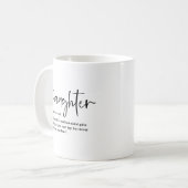 Tochter Definition Sentimentales Zitat Kaffeetasse (Vorderseite Links)