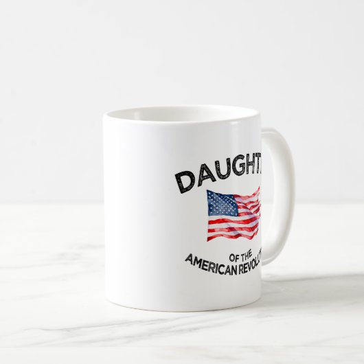 Tochter der American Revolution DAR Star USA Kaffeetasse (VorderseiteRechts)