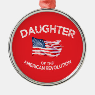 Tochter der American Revolution DAR Star USA Ornament Aus Metall