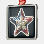 Tochter der American Revolution DAR Star USA Ornament Aus Metall (Links)