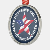 Tochter der American Revolution DAR Star USA Ornament Aus Metall (Links)