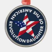 Tochter der American Revolution DAR Star USA Ornament Aus Metall (Vorne)